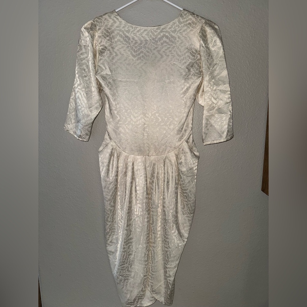 vintage Melody Brooke dress metallic off white size 1